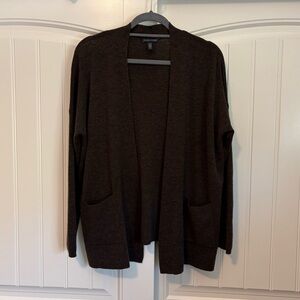 Eileen Fisher brown Marino wool cardigan size small